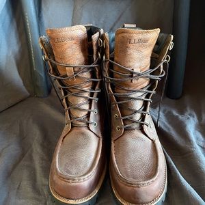 Worn once, LL Bean Moc Toe boots